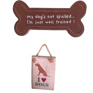2/$15- Dog Wall Plaques